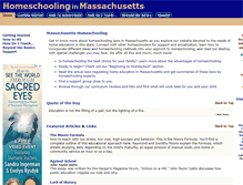 Tablet Screenshot of homeschoolinginmassachusetts.com